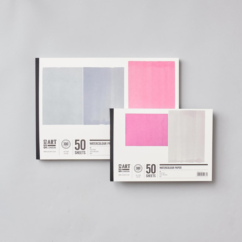 Cass Art Jumbo Gummed Watercolour Pad 300gsm Cold Pressed 50 sheets